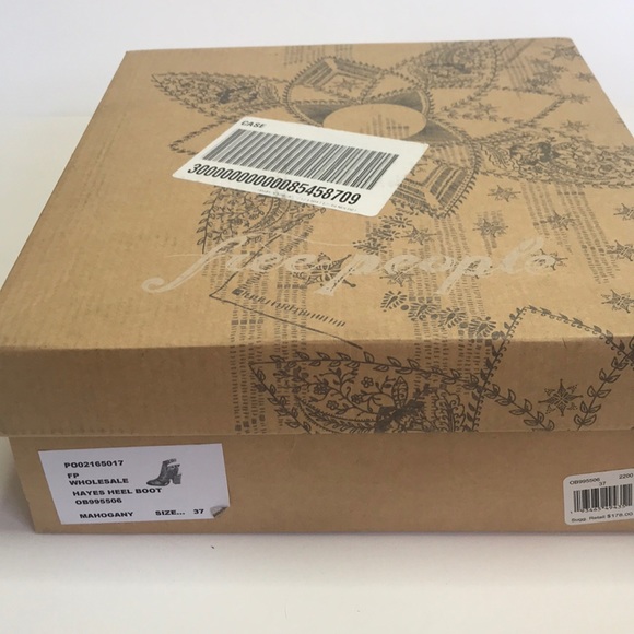 Free People Hayes Leather Heel Boot Mahogany 7 - Picture 16 of 16